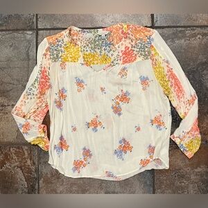 Lucky Brand Multicolor Floral Blouse